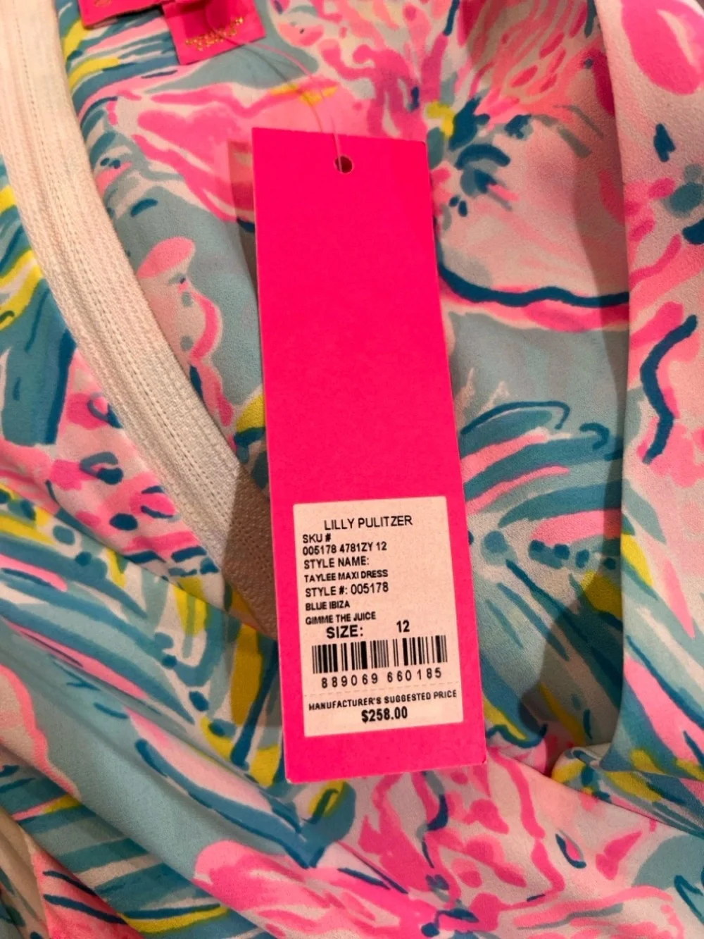 Lilly Pulitzer Taylee Maxi Dress Blue Ibiza - Picture 8 of 9